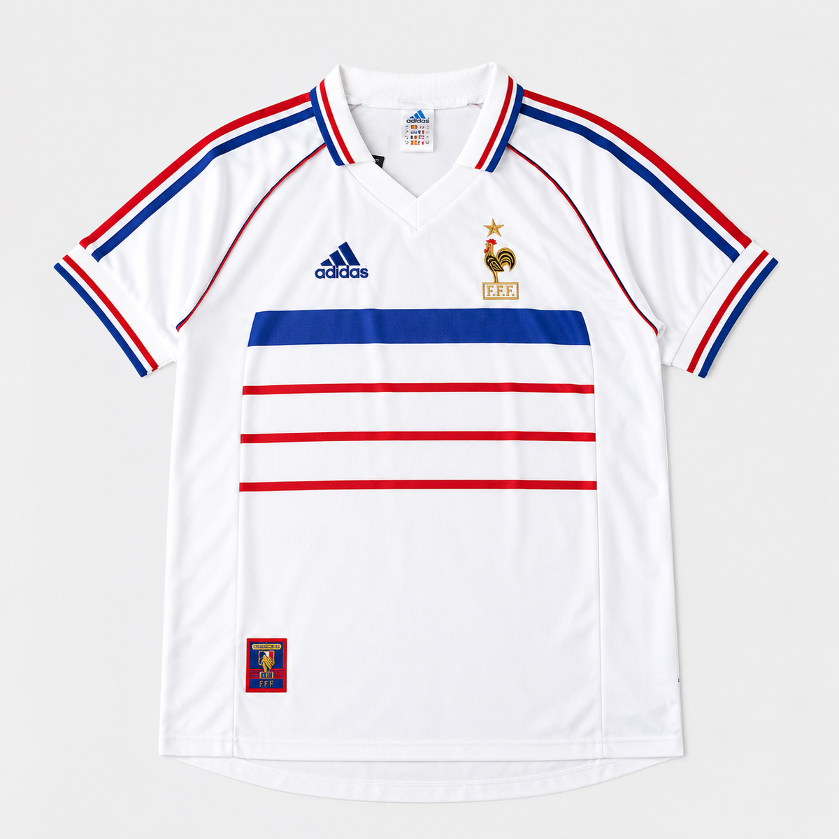 Camisa França II 1998 - Branca - Retrô