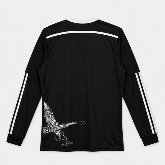Camisa Real Madrid III 2014/2015 Manga Longa - Retrô - Preto