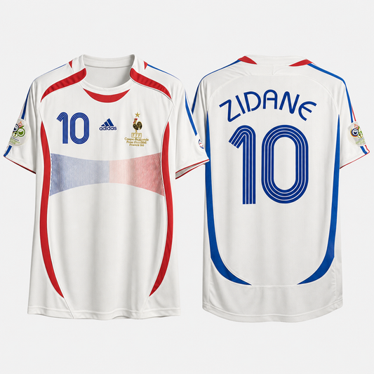 Camisa França II 2006 - Branca - Retrô - ZIDANE 10