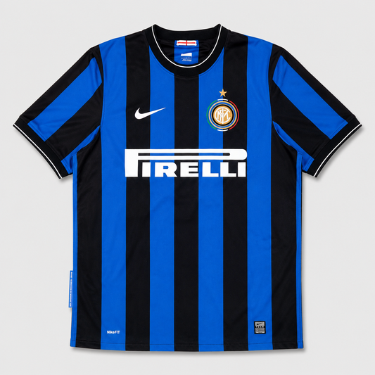 Camisa Inter de Milão I 2009/2010 - Azul e Preta - Retrô