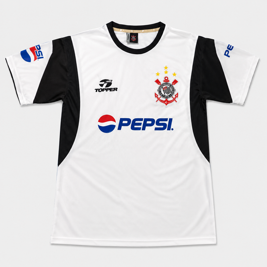Camisa Corinthians I 2002 Retrô - Pepsi - Branca