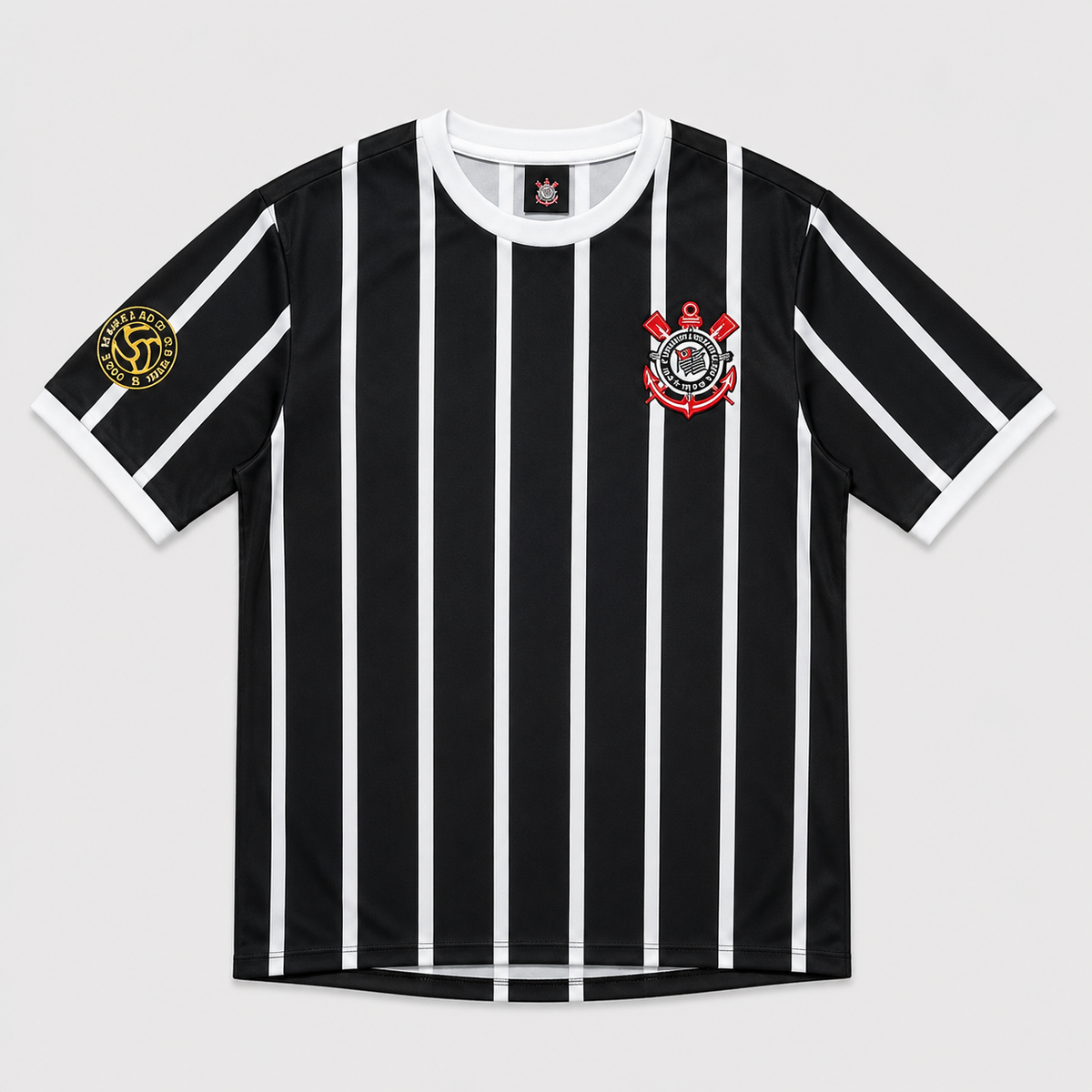 Camisa Corinthians Retrô Democracia Masculina - Preta
