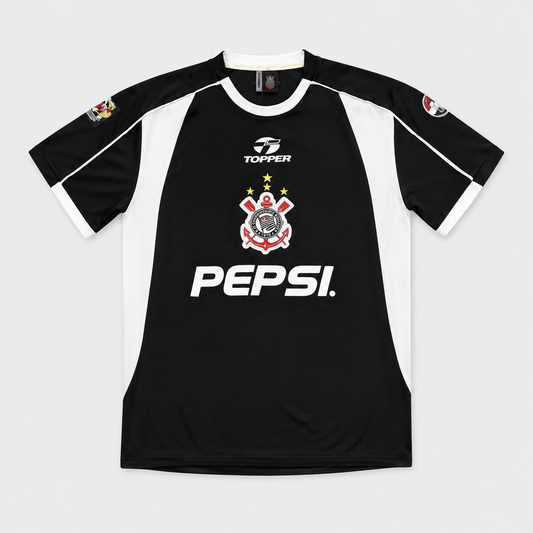 Camisa Corinthians III 2002 Retrô - Pepsi - Preta
