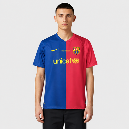 Camisa Barcelona I 2008/2009 Torcedor - Azul e Grená - Retrô
