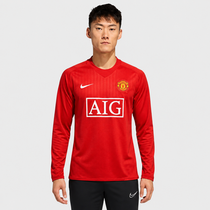 Camisa Manchester United I 2007/2008 Manga Longa - RONALDO 7