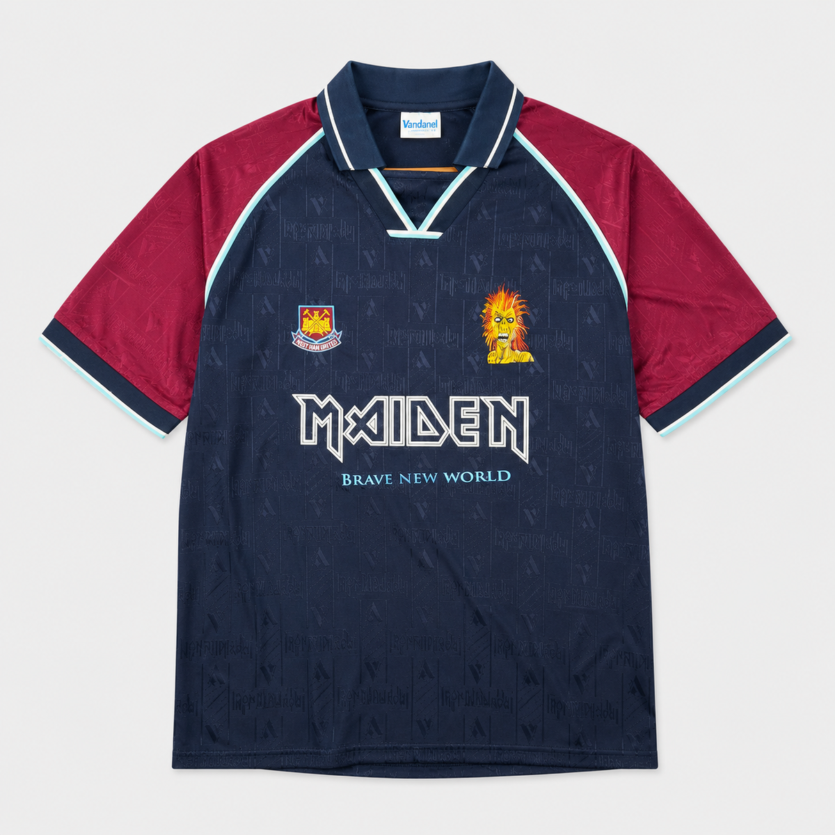Camisa West Ham 1997 Retrô Iron Maiden - Azul