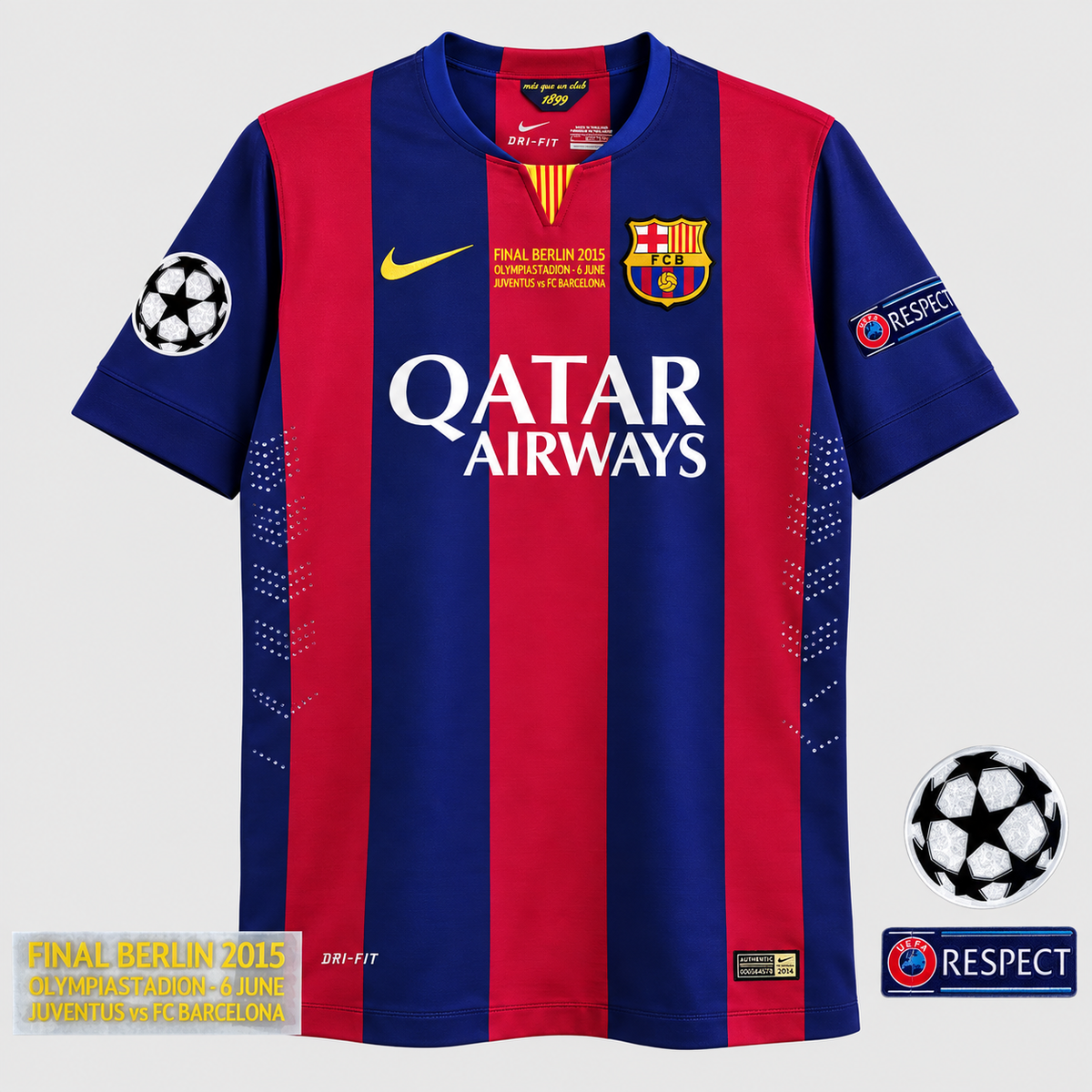 Camisa Barcelona I 2014/2015 Torcedor - FINAL CHAMPIONS - Retrô