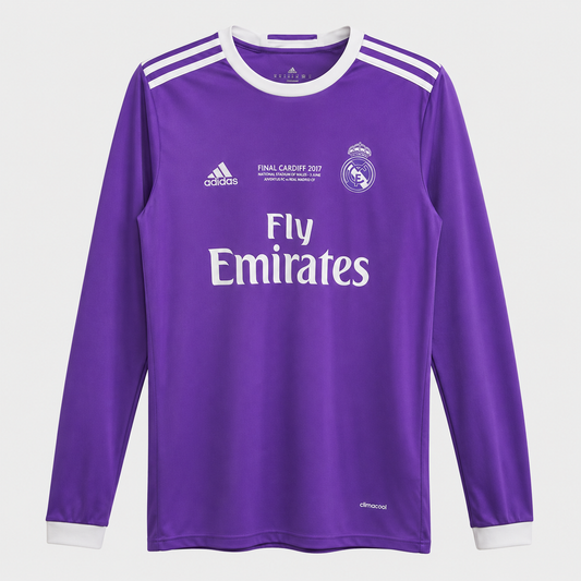 Camisa Real Madrid II 2016/2017 Manga Longa - Retrô - Roxa