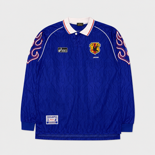 Camisa Japão I Manga Longa 1998 Asics - Azul - Retrô