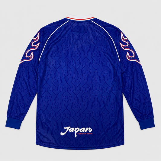 Camisa Japão I Manga Longa 1998 Asics - Azul - Retrô