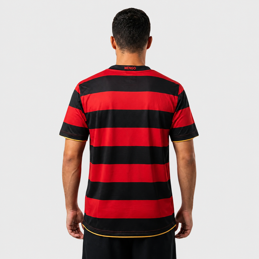 Camisa Flamengo I 2008/2009 Retrô - Vermelha e Preta