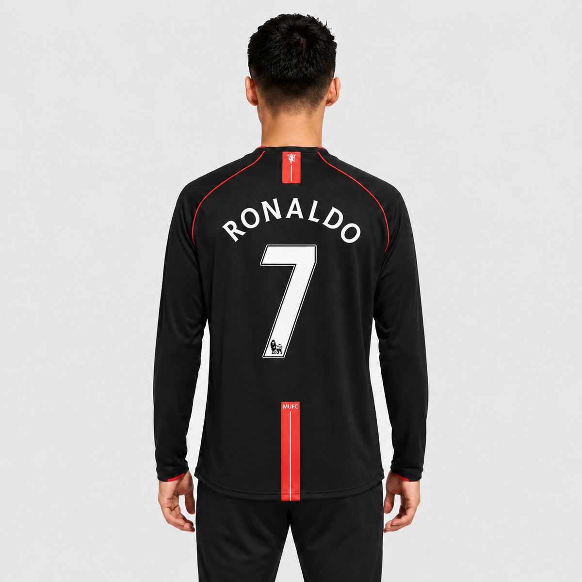 Camisa Manchester United II 2007/2008 Manga Longa - RONALDO 7