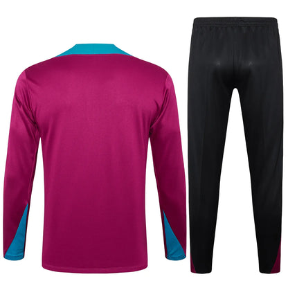 Conjunto Agasalho Treino PSG 24/25 - Rosa Escuro