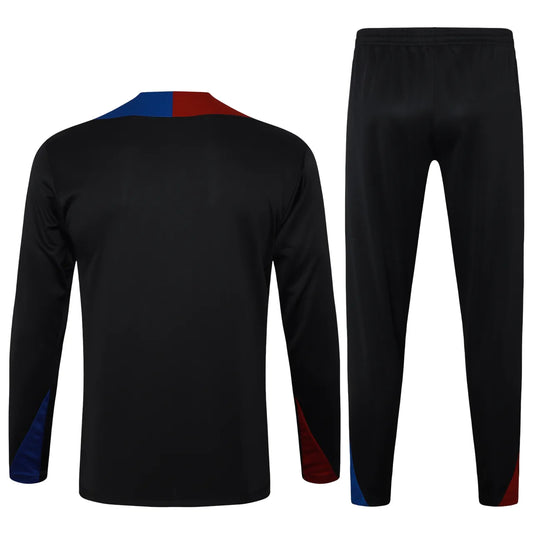Conjunto Agasalho Treino Barcelona 24/25 - Preto