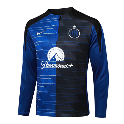 Conjunto Agasalho Treino Inter de Milão 24/25 - Azul e Preto
