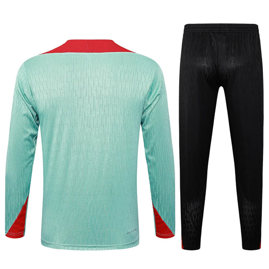 Conjunto Agasalho Treino Liverpool 24/25 - Verde Água