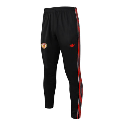 Conjunto Agasalho Treino Manchester United 24/25 - Preto e Vermelho