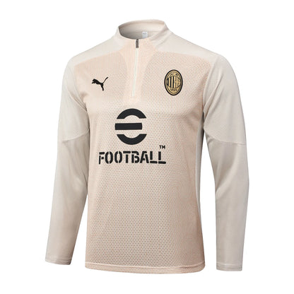 Conjunto Agasalho Treino Milan 24/25 - Bege