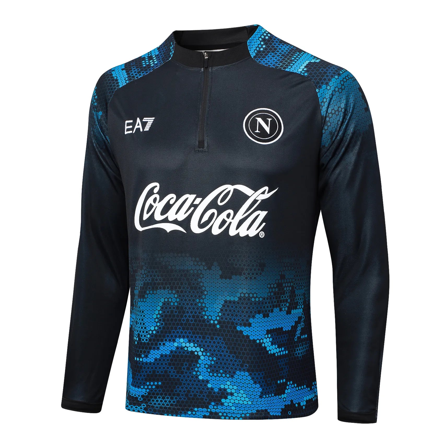 Conjunto Agasalho Treino Napoli 24/25 - Azul e Preto
