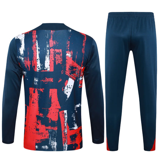 Conjunto Agasalho Treino PSG 24/25 - Azul e Vermelho