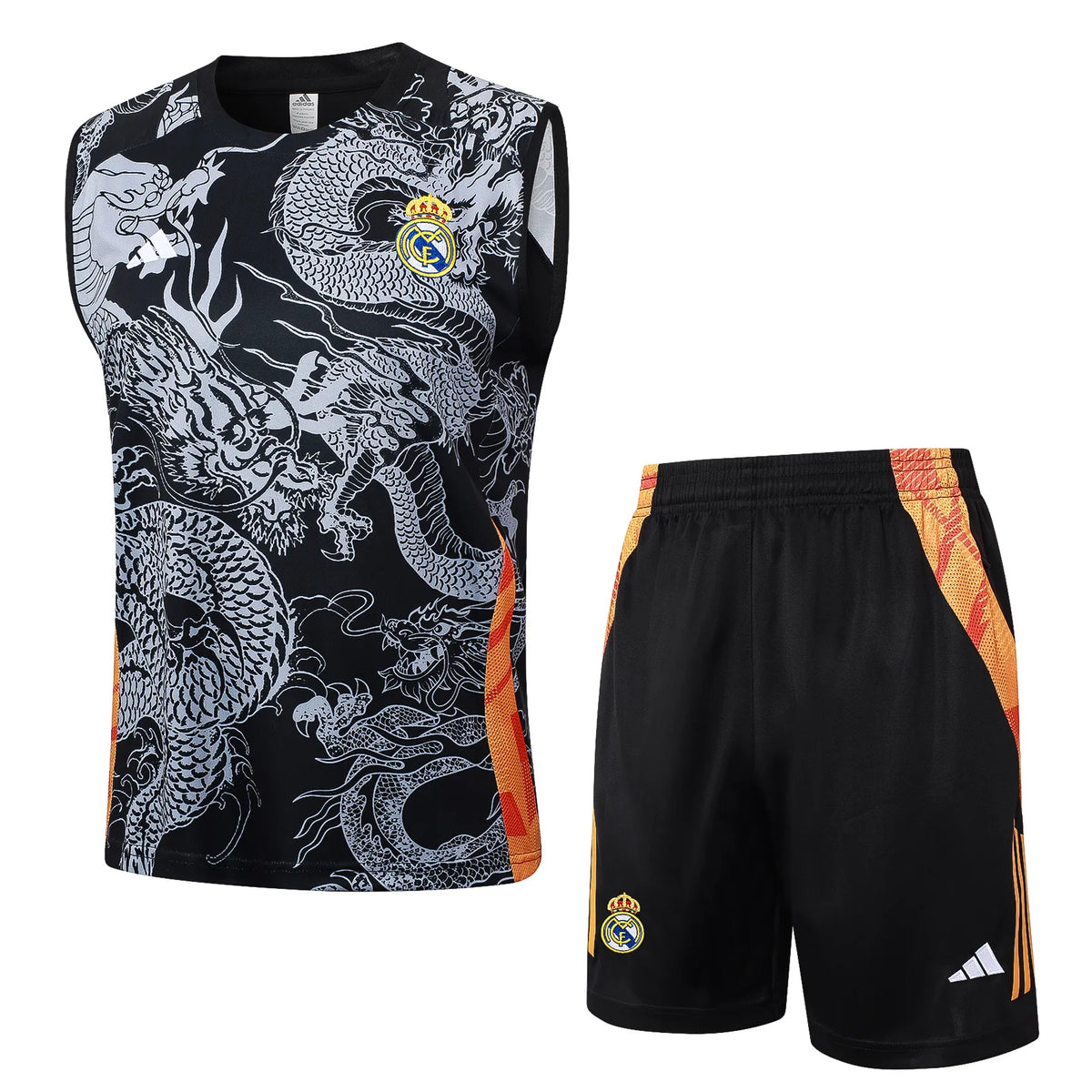 Conjunto Real Madrid Treino Regata 24/25 - Cinza Dragão