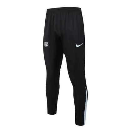 Conjunto Agasalho Treino Barcelona 24/25 - Preto e Branco