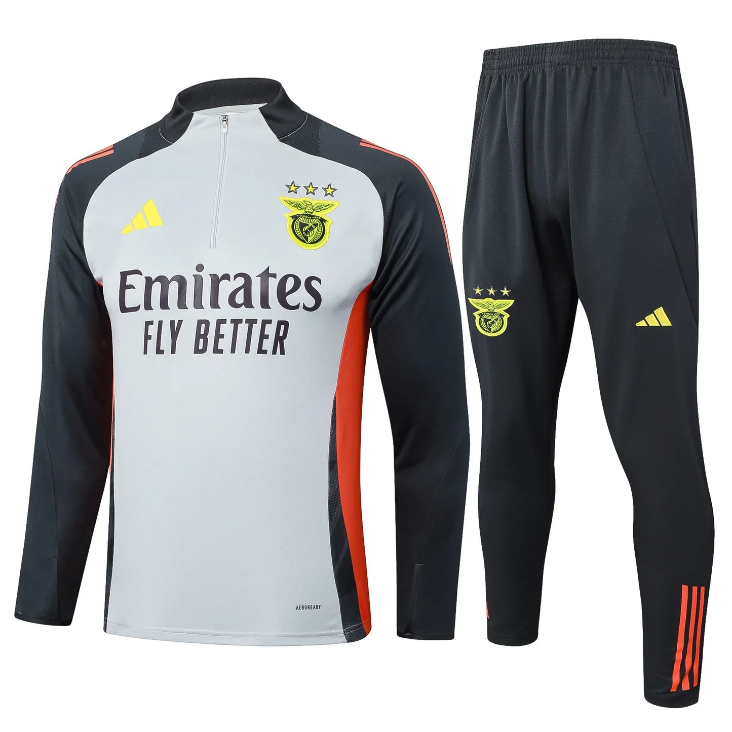 Conjunto Agasalho Treino Benfica 24/25 - Cinza