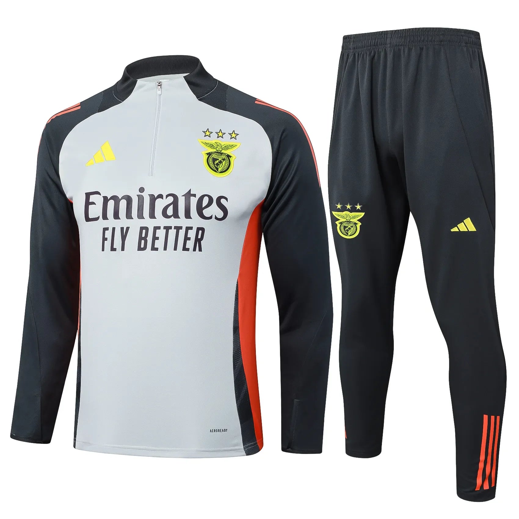 Conjunto Agasalho Treino Benfica 24/25 - Cinza