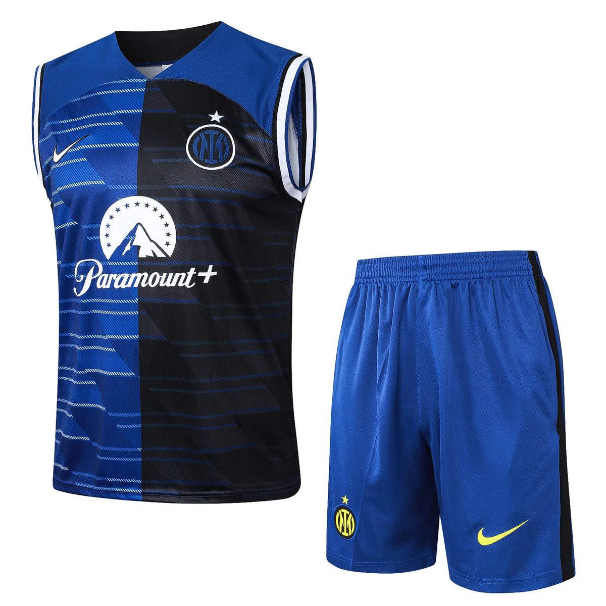 Conjunto Inter de Milão Treino Regata 24/25 - Azul e Preto
