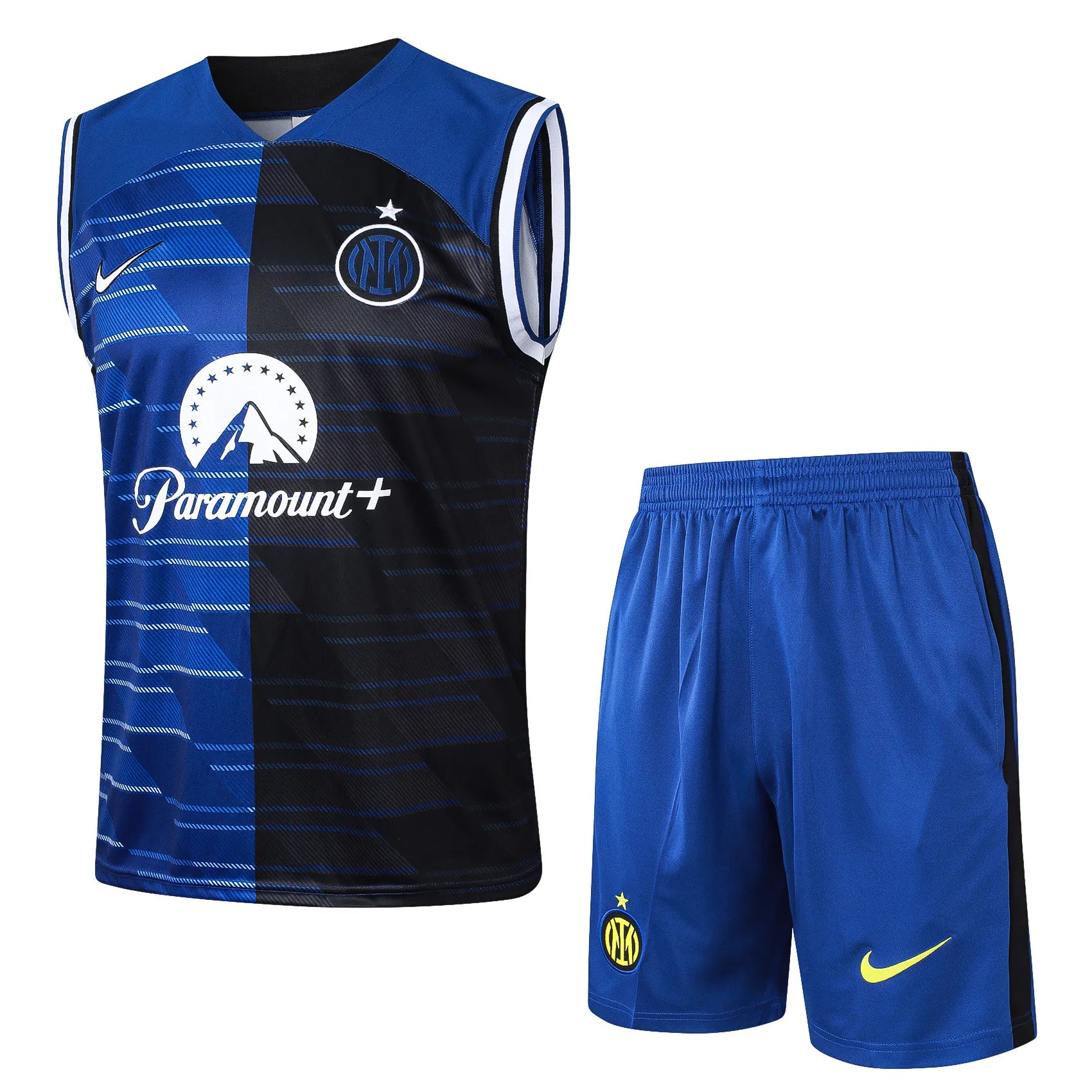 Conjunto Inter de Milão Treino Regata 24/25 - Azul e Preto