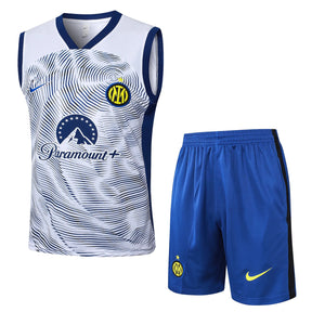 Conjunto Inter de Milão Treino Regata 24/25 - Branco