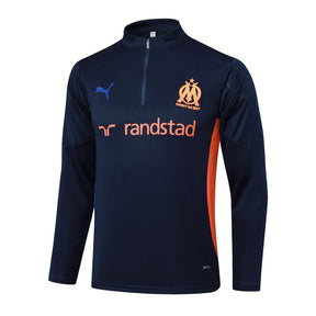 Conjunto Agasalho Treino Olympique de Marseille 24/25 - Azul Escuro