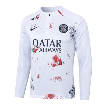 Conjunto Agasalho Treino PSG 24/25 - Branco
