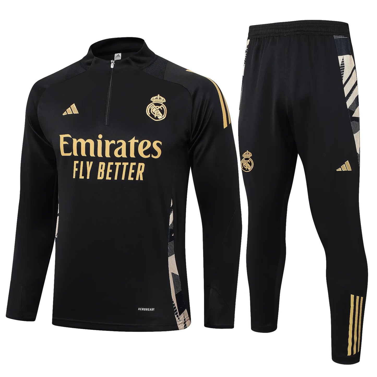 Conjunto Agasalho Treino Real Madrid 24/25 - Preto