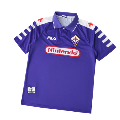 Camisa Fiorentina I 1998/1999 Retrô - Nintendo - Roxa