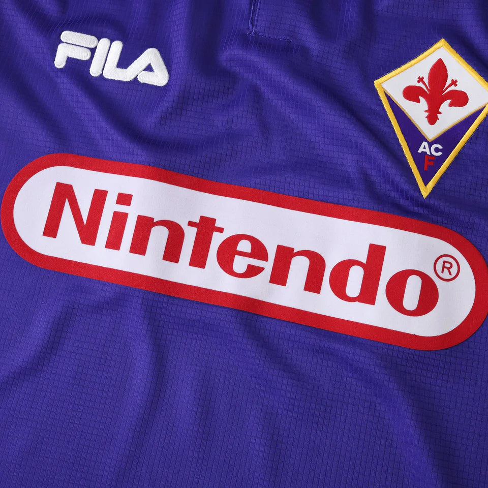Camisa Fiorentina I 1998/1999 Retrô - Nintendo - Roxa