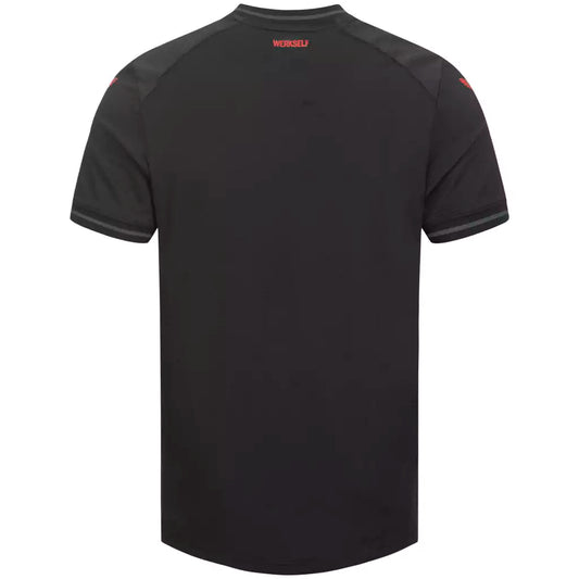 Camisa Bayer Leverkusen - I 23/24 Torcedor Masculino - Preto e vermelho