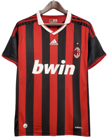 Camisa Milan I 2009/2010 Adidas Torcedor - Vermelha e Preto - Retrô