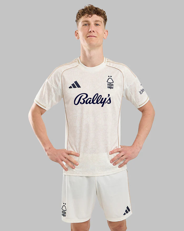 Camisa Nottingham Forest II 25/26 Adidas Torcedor Masculina - Bege