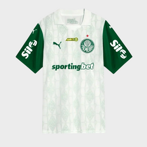 Camisa Palmeiras II 25/26 - Torcedor Puma Masculina - Branca + Patrocínios