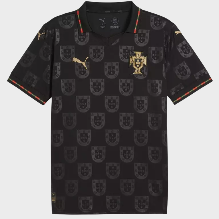 Camisa Portugal Especial Eusébio 25/26 - Torcedor Puma Masculina - Preta