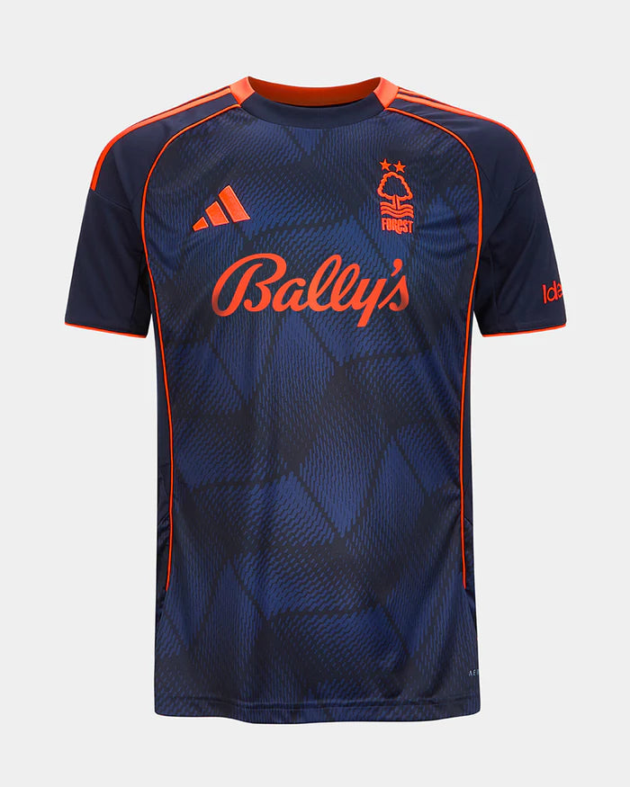Camisa Nottingham Forest III 25/26 Adidas Torcedor Masculina - Azul e Laranja