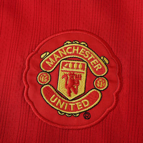 Camisa Manchester United I 2007/2008 Manga Longa - Retrô - Vermelha