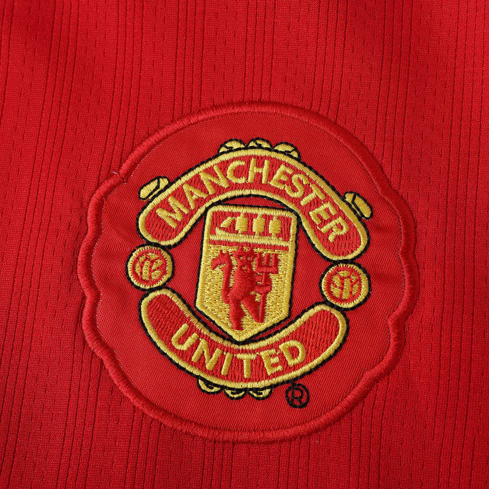 Camisa Manchester United I 2007/2008 Manga Longa - Retrô - Vermelha