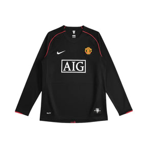 Camisa Manchester United II 2007/2008 Manga Longa - Retrô - Preta