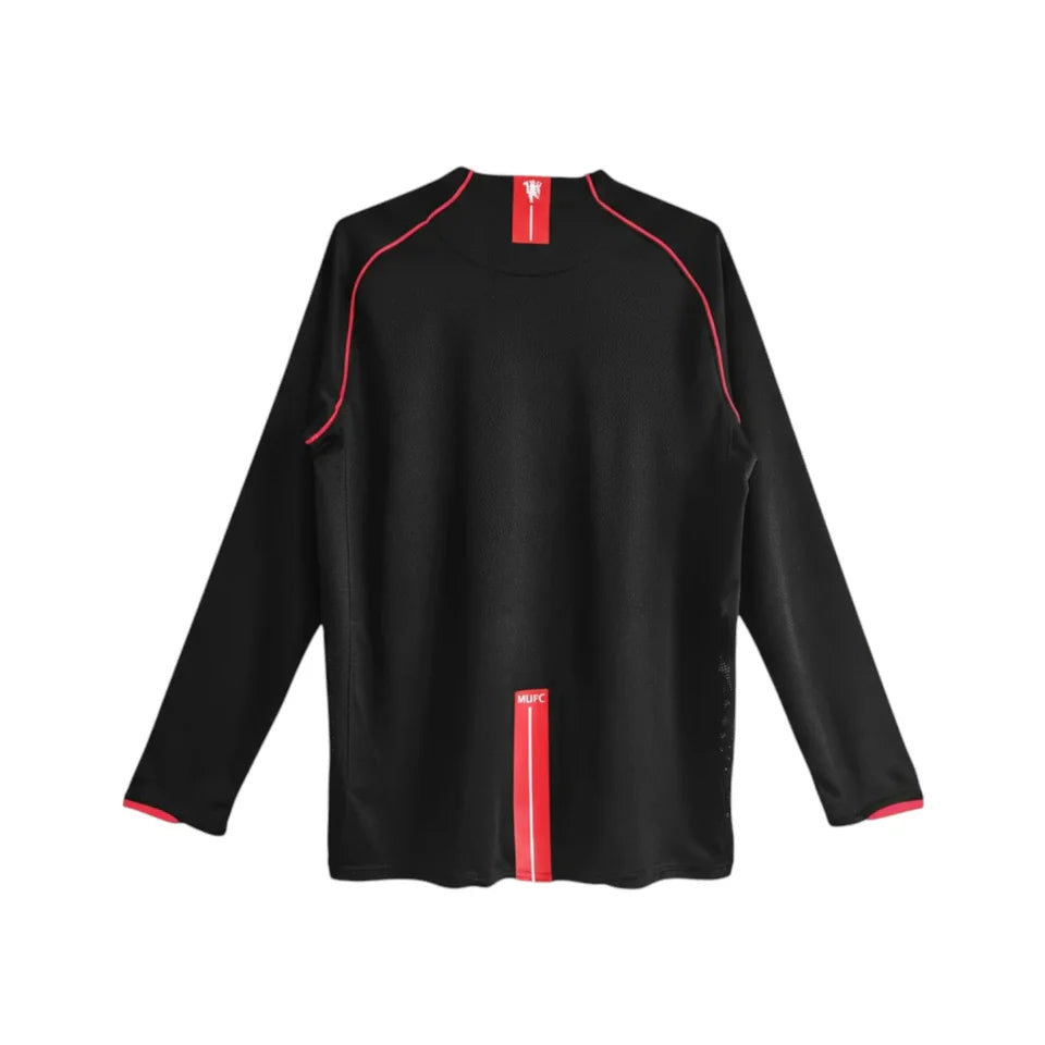 Camisa Manchester United II 2007/2008 Manga Longa - Retrô - Preta