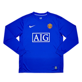 Camisa Manchester United III 2008/2009 Manga Longa - Retrô - Azul