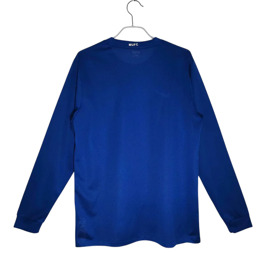 Camisa Manchester United III 2008/2009 Manga Longa - Retrô - Azul