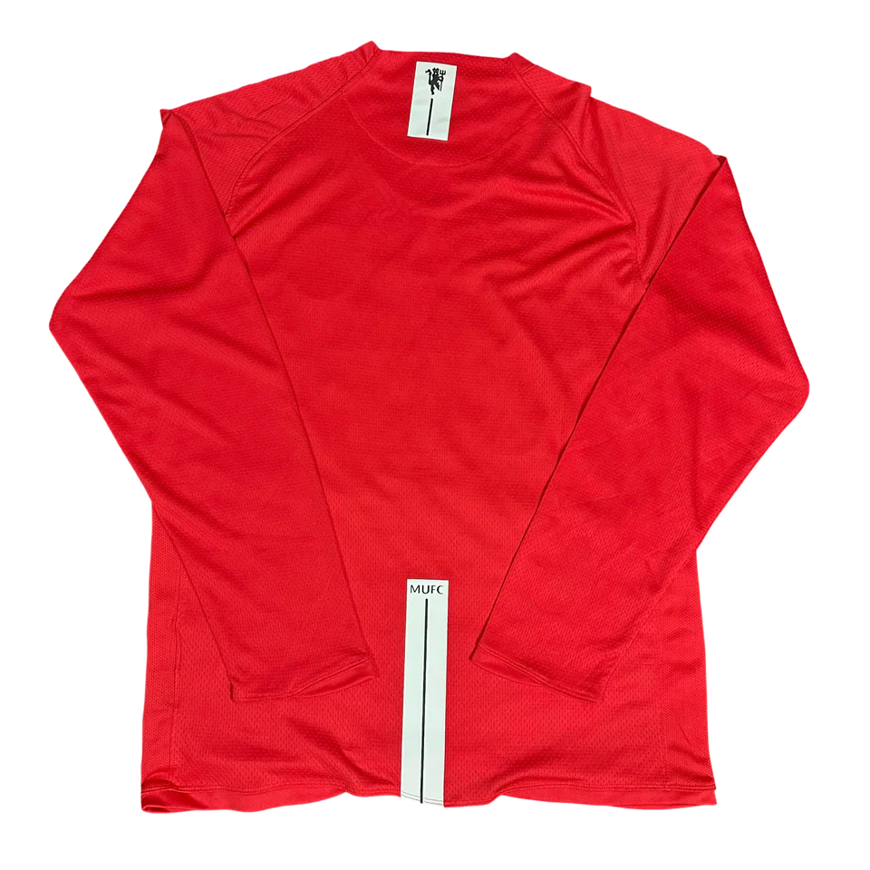Camisa Manchester United I 2007/2008 Manga Longa - Retrô - Vermelha