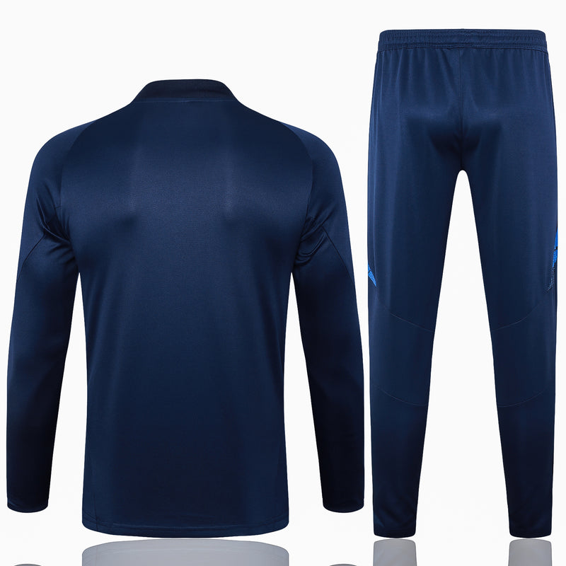 Conjunto Agasalho Treino Itália 24/25 - Azul Marinho